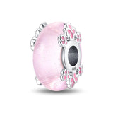 Glow in the Dark Luminous Pink Murano Charm