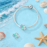 Glow-in-the-Dark Seahorse Ocean Heart Charm