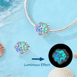 Glow-in-the-Dark Starfish Ocean Heart Charm