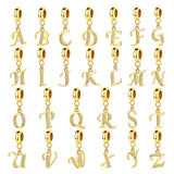 Gold Initial Letter A~Z Alphabet Dangle Charms