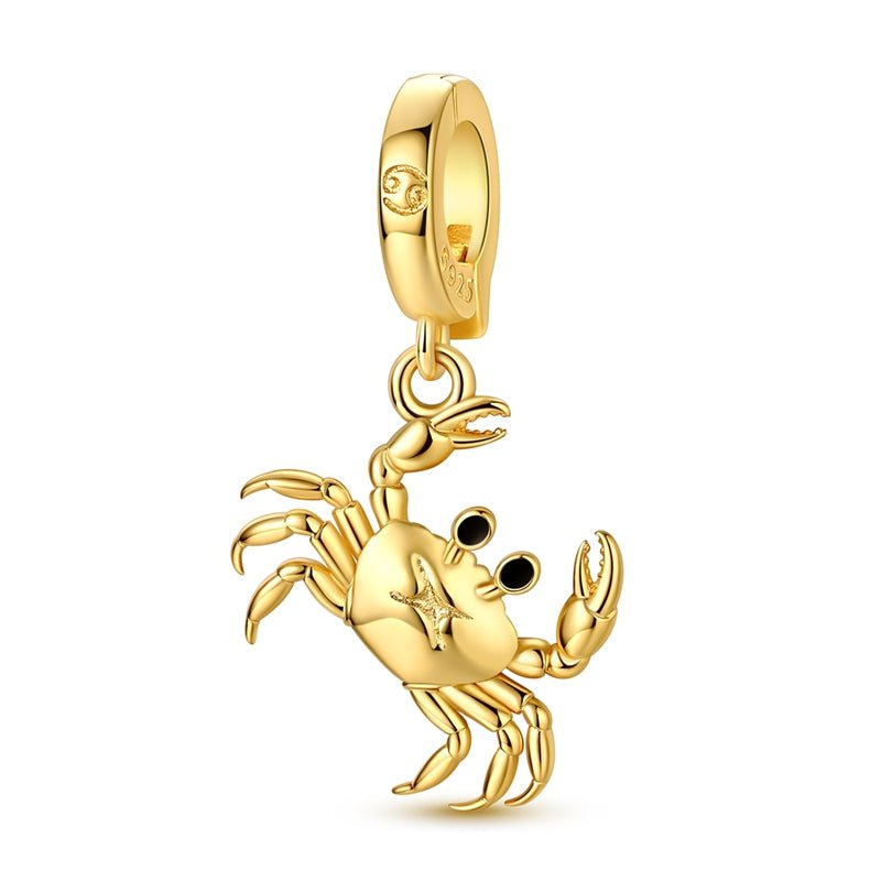Golden Astrology Signs Zodiac Constellation Dangle Charms