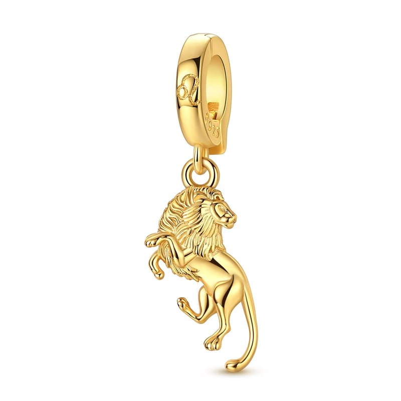 Golden Astrology Signs Zodiac Constellation Dangle Charms