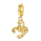 Golden Astrology Signs Zodiac Constellation Dangle Charms