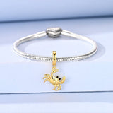 Golden Astrology Signs Zodiac Constellation Dangle Charms