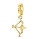 Golden Astrology Signs Zodiac Constellation Dangle Charms