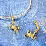 Golden Astrology Signs Zodiac Constellation Dangle Charms