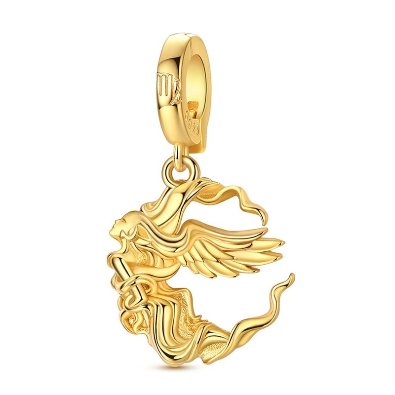 Golden Astrology Signs Zodiac Constellation Dangle Charms