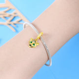 Golden Cheetah Dangle Charm