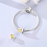 Golden Dog with Heart High-Five Charm