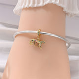 Golden Leopard with Colorful Stones Dangle Charm