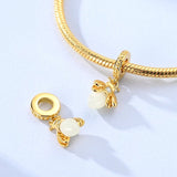 Golden Luminous Bee Dangle Charm