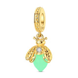 Golden Luminous Bee Dangle Charm