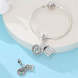 Greece Temple & Laurel Wreath Dangle Charm