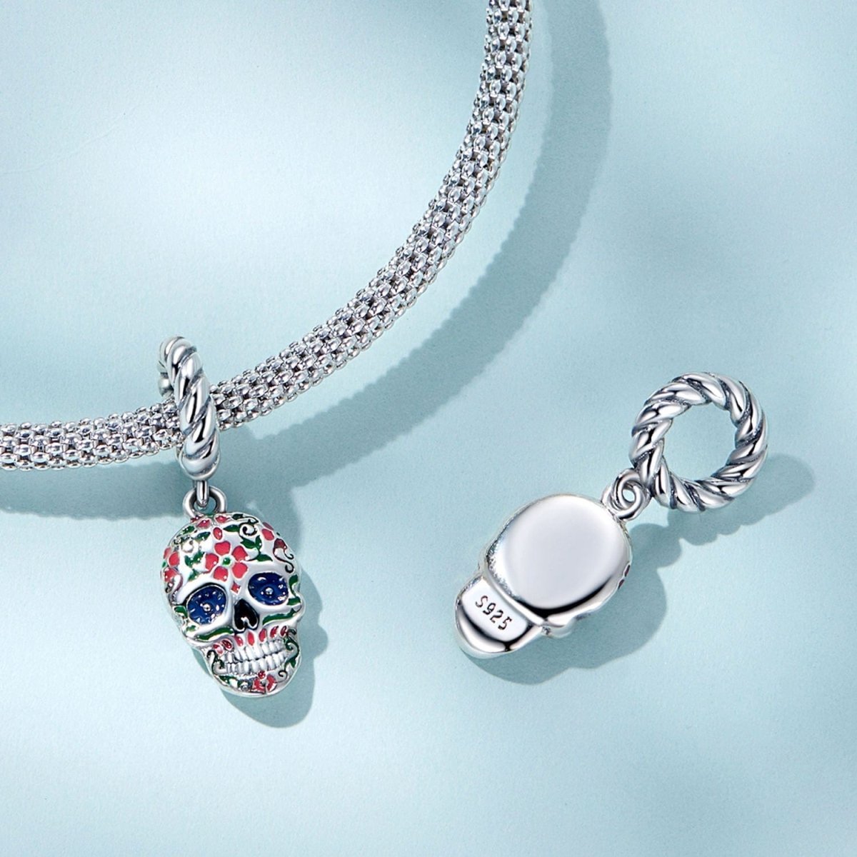 Halloween Mexican Skull Dangle Charm