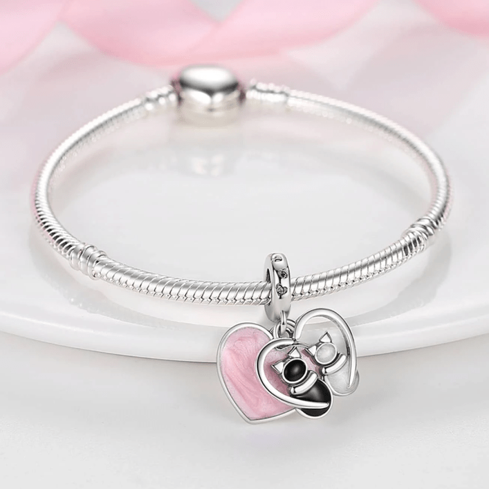 Cats & Hearts Dangle Charm
