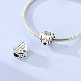 Heartbeat Paw Print Heart Charm