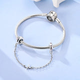 Heartbeat & Pink Paw Safety Chain Charm