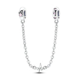 Heartbeat & Pink Paw Safety Chain Charm