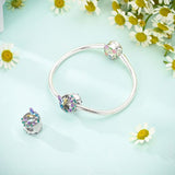 Hummingbird & Purple Blossom Charm