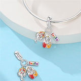 India Namaste, Ganesh & Flag Dangle Charm