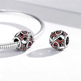 Infinite Love Zircon Heart Birthstone Charms