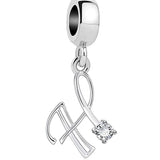 Elegant Crystal Letter A~Z Alphabet Charm