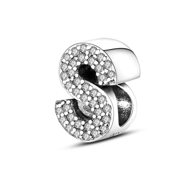 Sparkling Letter A~Z Alphabet Charm