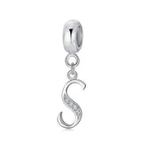 Elegant Cursive Letter A~Z Alphabet Charm