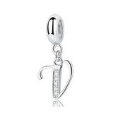 Elegant Cursive Letter A~Z Alphabet Charm