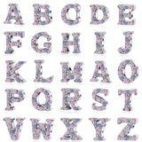 Pink & Purple Flower Letter A~Z Alphabet Charm