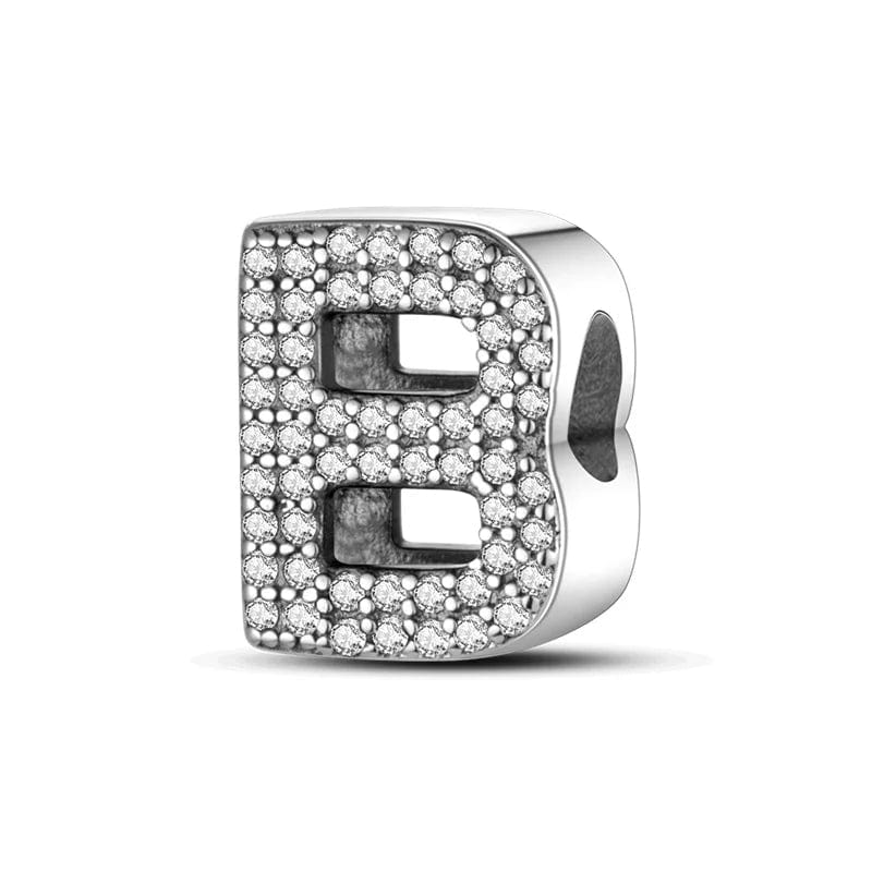 Sparkling Letter A~Z Alphabet Charm