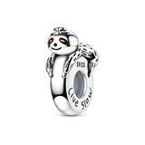 Live Slow Sloth Hug Charm