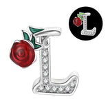 Luminous Rose Letter A~Z Alphabet Charm