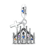 Milan Cathedral with Cross Dangle Charm