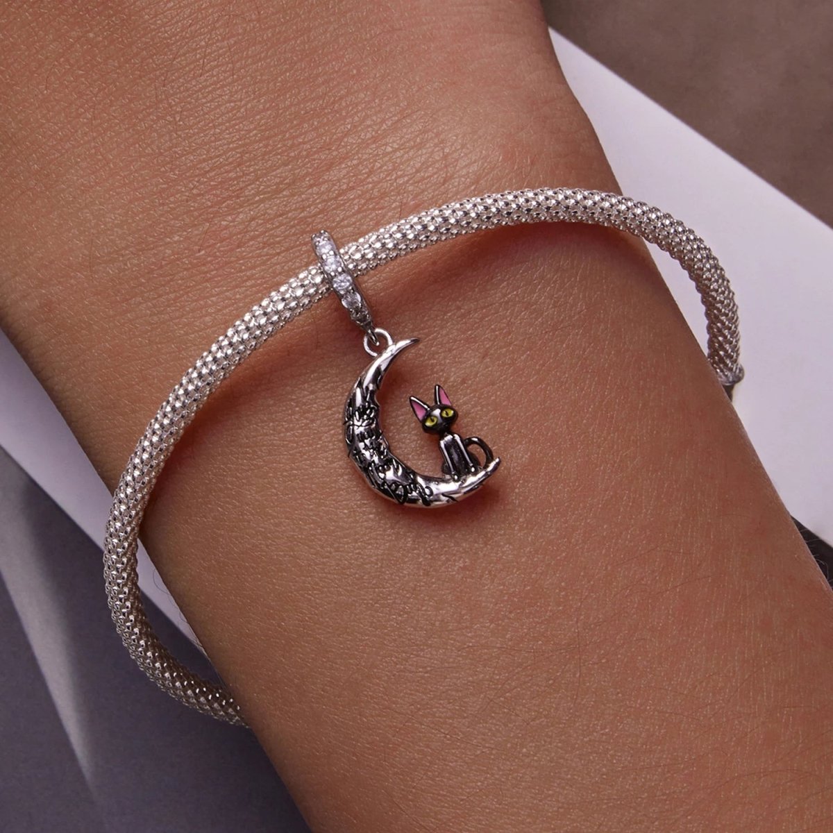 Moonlit Cat Dangle Charm