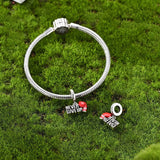 “Never Give Up” Boxing Glove Dangle Charm