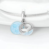 Ocean Blue Whale Tail Dangle Charm