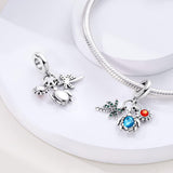 Ocean Palm Turtle and Sun Triple Dangle Charm