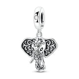 Ornate Elephant Dangle Charm