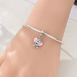 Pastel Flower Elephant Dangle Charm