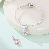 Pastel Flower Elephant Dangle Charm