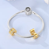 Paw Print Gold Clip Charm