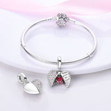 Paw Prints on My Heart Dangle Charm