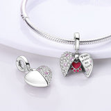 Paw Prints on My Heart Dangle Charm
