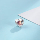 Personalized Baby Footprint Heart Photo Charm