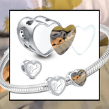 Personalized Cat Heart Photo Charm