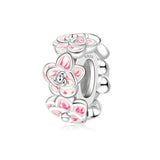 Pink Blooming Flower Charm