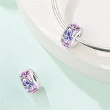 Pink & Blue Blossom Floral Clip Charm