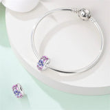 Pink & Blue Blossom Floral Clip Charm