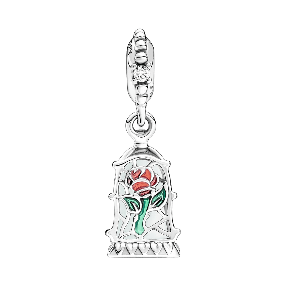 Disney Beauty and the Beast Enchanted Rose Dangle Charm